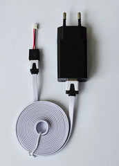 5V mains adapter and USB to Micro USB cable