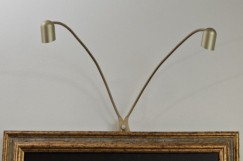 Félicité Luxe : Autonome Lampe mit 2 Köpfen aus eloxiertem Aluminium für breite Tafeln